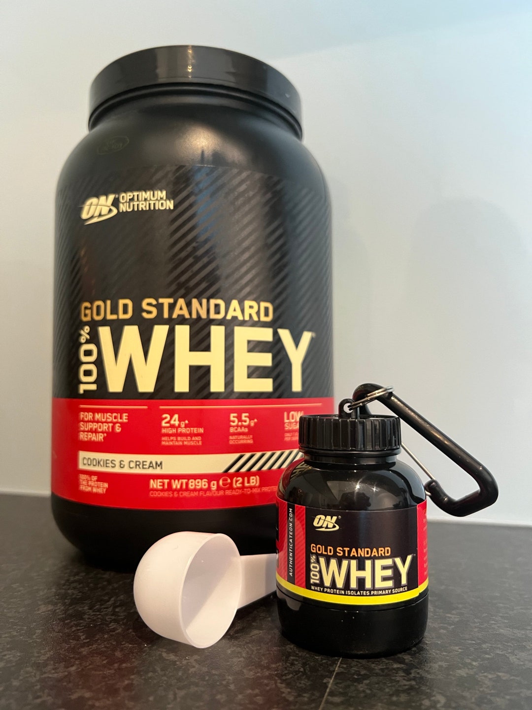 Mini Whey Protein Holder Portable Keychain Without Scoop Etsy UK