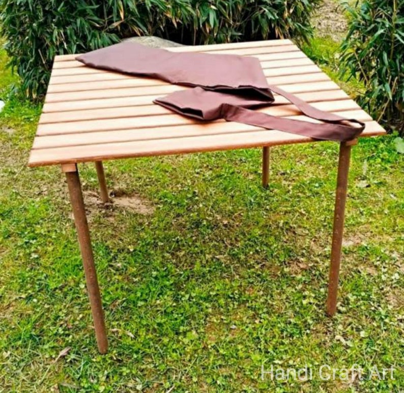 Foldable Wooden Roll up Table With Carry Bag Foldable Wooden Etsy