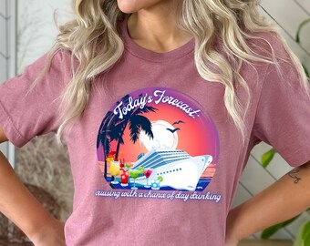 Cruising Together Shirt,cruising with a chance of drinking,cruise shirt,cruise tshirt,crusing tees, girls trip, girls weekend, family cruise