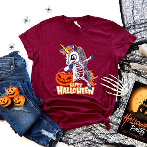 Cute Unicorn Happy Halloween Shirt ,  Halloween Cute girl shirt, Halloween, Happy Halloween kids , Funny Halloween shirt, gift for her girls