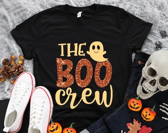 Halloween Shirts, The Boo Crew Shirt, Halloween Gift, Happy Halloween, Halloween Family Shirts, Boo Crew Glitter Halloween shirts