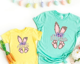 Easter Bunny Mama Mini Shirt, Cute Matching Easter Day Shirt, Happy Easter day Shirt, Mini Onesie, Easter party outfit, Bunny Birthday Party