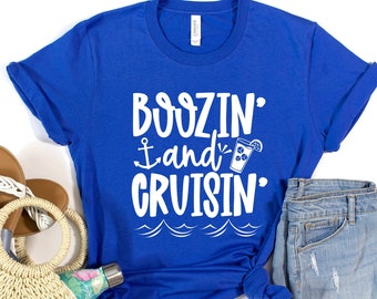 Boozin Cruisin Shirt, Cruise Shirt, Funny Cruise Shirt, Family Cruise Shirt, Cruise Drinking Tee, Family Trip Shirt, Vacation Shirt