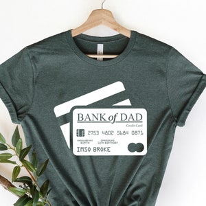 Camicia della banca di papà, camicia divertente per la festa del papà, regalo carino per papà, camicia papà sostenitore della vita, regalo per la festa del papà