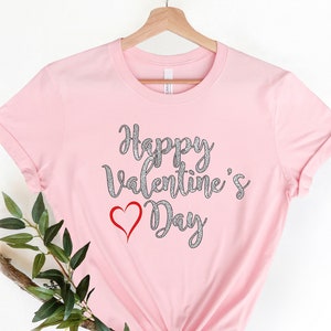 Happy Valentines Day Shirt,  Cute Valentines Day shirt, Matching Couples shirt,  Cute gift for her, womens shirt, gift for girlfriend womens