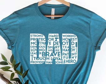 Dad Shirt, Trendy Father's Day Shirt, Dad Birthday Gift, Shirt for Fathers Day, Cute Gift For Dad, Strong Hard Working Dad Tshirt