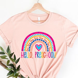 Hallo Vorschule Shirt, Erster Tag Vorschul Shirt, Vorschullehrer Shirt, Pre-K Shirt, Hallo Pre K Shirt, Wallet&Heart