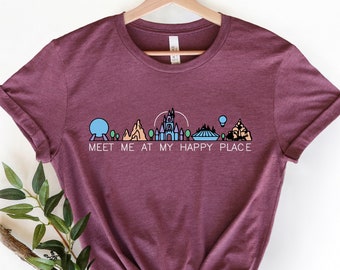 Meet me at my happy place shirt, Family Vacation, Matching shirt, trip shirts, Family vacation shirts, Matching shirts
