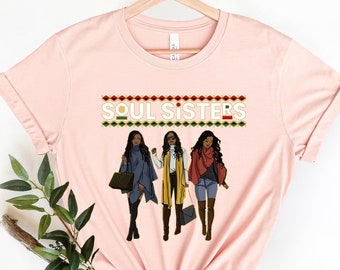 Vintage 90s XL Sisters African American Women Empowerment White T