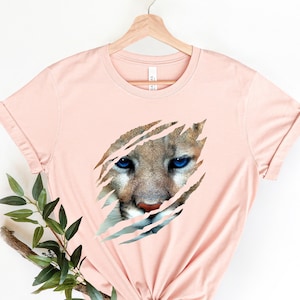 Cougar shirt,  school spirit team, Cougar Panther claw marks, tear, torn, ripped, School mascot shirt  school sports Go Cougars parents gift