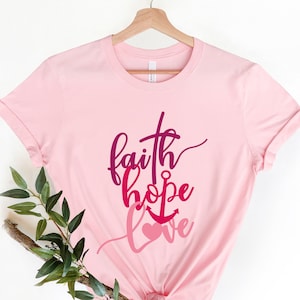 Faith Hope Love Shirt, Christian Gift, Faith Gift, Christian Shirts , Peaceful Shirt, Faith Cross, Vertical Cross, Jesus