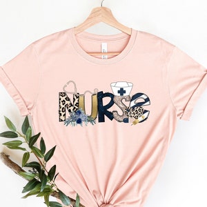Leopard Nurse Shirt, Leopard Print Nurse Life,Registered Nurse Shirt, RN Shirts, Nurse Week Shirt, CNA Shirt, Nursing, Nursing School Tee