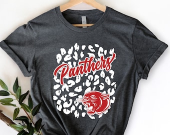 Panthers Shirt, Panther School Mascot, Cougars, Lions, team spirit, Football basketball soccer, Go Love Panthers,  team spirit shirt gift