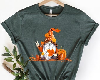 Thanksgiving Gnome Shirt, Gnome Shirt, Pumpkin Shirt, Cute Thanksgiving Tee, Happy Thanksgiving Shirt, Hello Fall, Thanksgiving Gift,