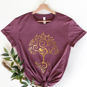 Yoga Shirt, Yoga Gift , Namaste Shirt , Gift for Yoga Lover Meditation,  Cute Womens Spiritual shirt Buddha Silhouette , Peace Love Chakra