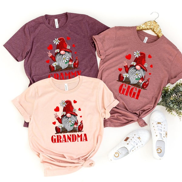 Gigi Grammy Grandma Shirt, Grandma gift for mothers  day, Grammy Shirt Gigi Shirt Grandma Gnome shirt  Gigi, Granny Grandmother gift for her