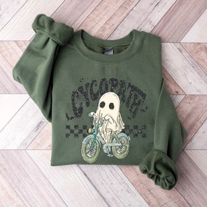 Cycopath Ghost Halloween Shirt, Spooky Halloween T, Cool Halloween Party T, Ghost Tee, Funny Halloween Tshirt, Cool Tee voor Halloween