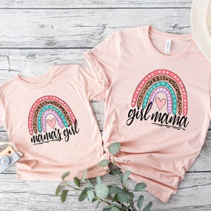 Girl Mama, Mama's Girl Matching Shirt, Girl Mama, Mamas girl Rainbow Shirt Mommy and me matching shirt, Comfort Colors Mama Mothers day gift