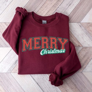 Retro Merry Christmas Shirt, Cute Sweatshirt for Christmas Season, Merry Christmas Tshirt, Christmas Gift, Family Christmas Tshirt