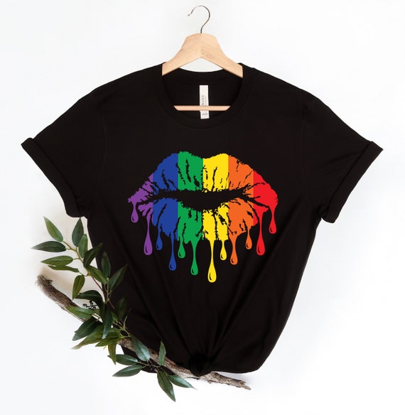 rainbow lips tshirt