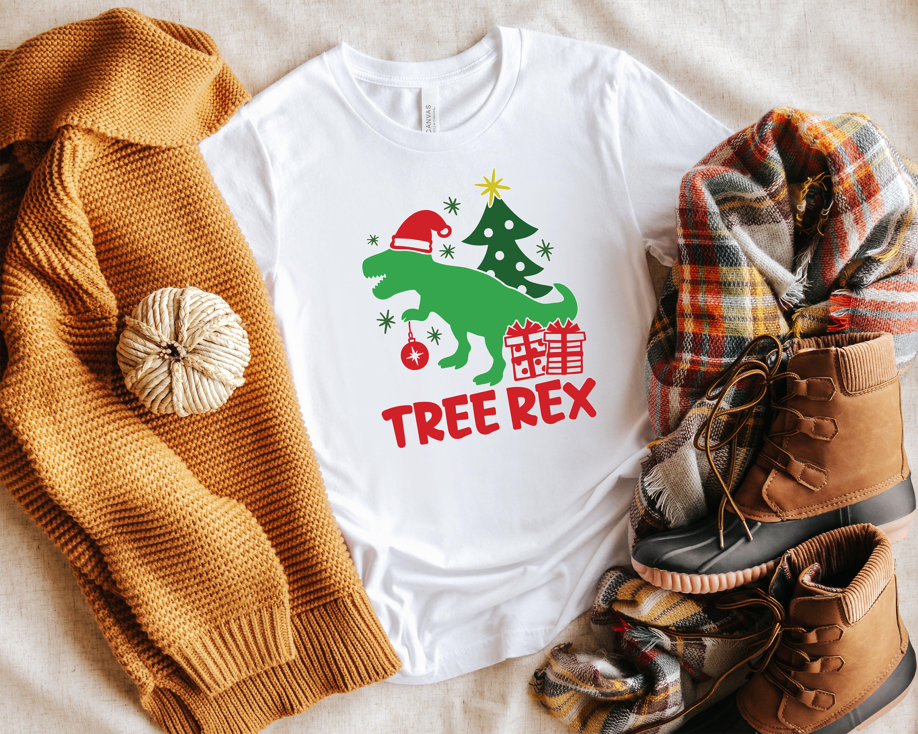 Discover Christmas dinosaur tree rex shirt,  Funny Kids Christmas Shirt, gift for kids Shirt Christmas 2021 Shirt, Cute boys gift, Trex t-rex t