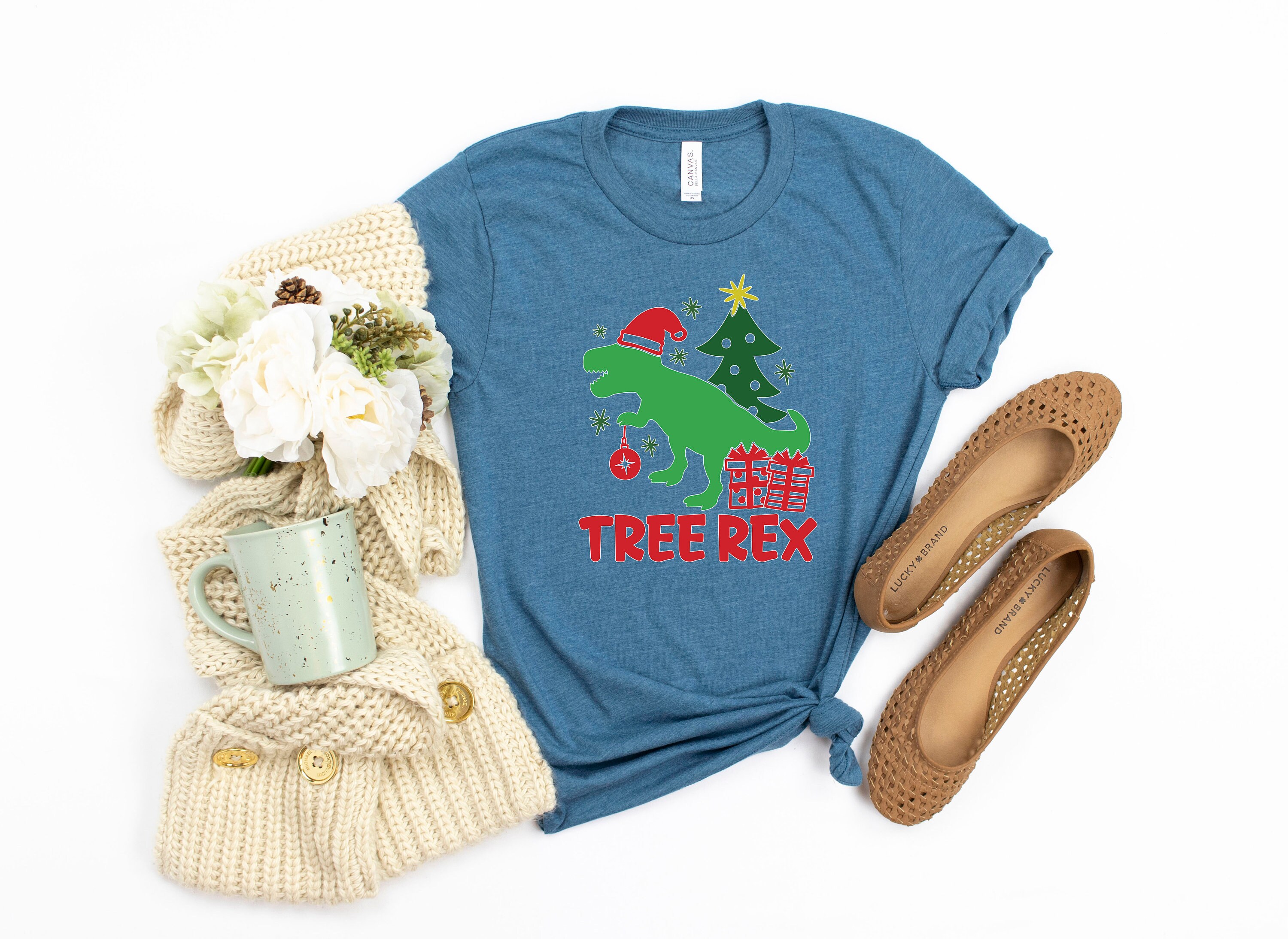 Discover Christmas dinosaur tree rex shirt,  Funny Kids Christmas Shirt, gift for kids Shirt Christmas 2021 Shirt, Cute boys gift, Trex t-rex t