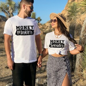 Money Maker Money Spender - Personalized Couple Beach Shorts - Gift For Couples, Husband Wife