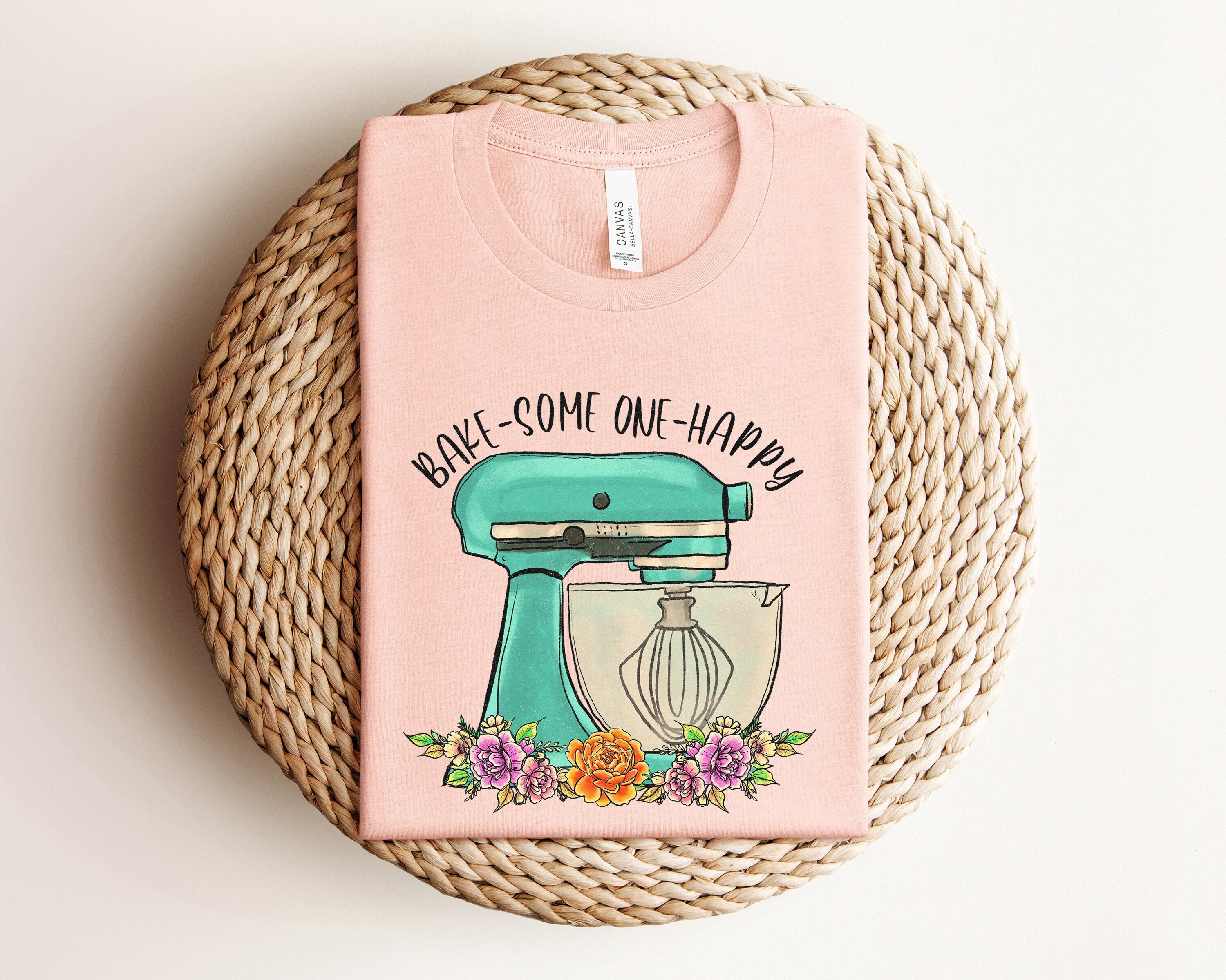 Bake Some One Happy Shirt, Kitchen Shirt, Funny Baking T-Shirt, Cook Shirt for Kitchen Lovers, Cute Gift for Chefs, Chef Crew Shirt