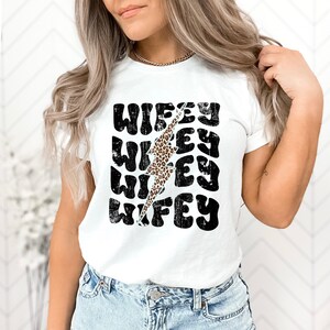 WIFEY Lightning Bolt Leopard Cheetah Shirt, Bride Shirt, Bridal Party Tee, Hen Do Party, Bride T Shirt, Bride Squad Shirt,Bride Gift