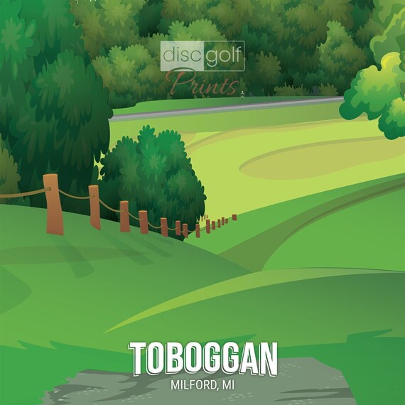 Iconic Kensington Toboggan Disc Golf Course Poster Milford MI Etsy