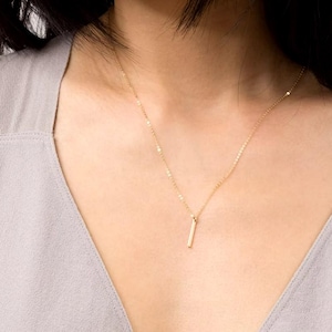 Pendant Necklace, Simple Necklace, Small Pendant Necklace, Small Pendant, Bar Necklace,