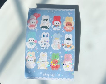 Miffy Sticker Sheet | Kawaii Sticker - Cute Sticker - Waterproof Sticker - Sticker sheets - Stationery - Bunny Stickers - Rabbit
