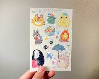 Studio Ghibli Sticker Sheet | Anime Stickers - Kawaii Stickers - Cute Stationery - Planner Stickers - Totoro - Ponyo - Spirited Away
