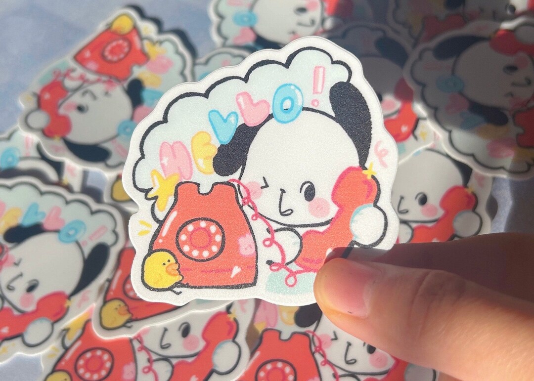 Dog HELLO Vinyl Sticker | Diecut Sticker - Dog Sticker - Waterproof ...