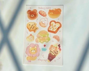 Bakery eats sticker sheet | Kawaii Sticker - Cute Sticker - Waterproof Sticker - Sticker sheets - Stationery - Baking - Bullet Journal