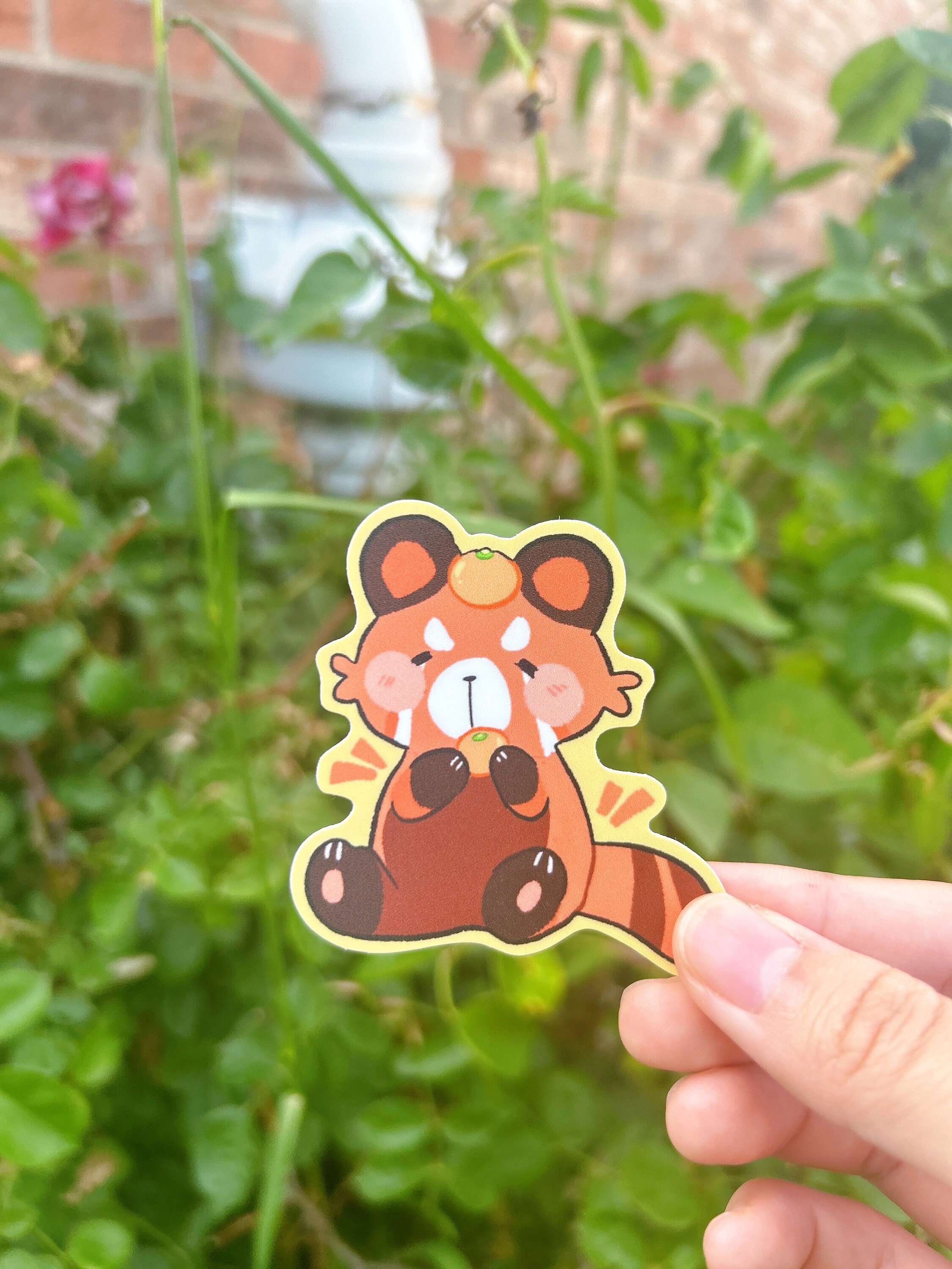 Red Panda Vinyl Sticker | Animal Sticker | Kawaii Sticker | Waterproof ...