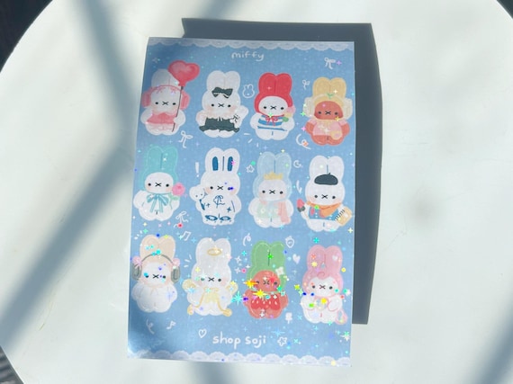 Miffy Sticker Sheet | Kawaii Sticker - Cute Sticker - Waterproof Sticker - Sticker sheets - Stationery - Bunny Stickers - Rabbit
