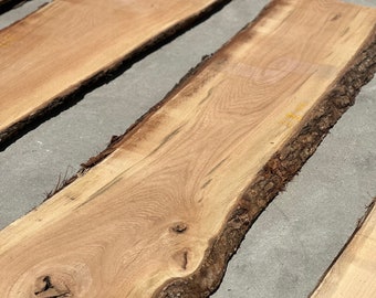 2 Inch Thick Unfinished WHITE OAK Wood Slabs with Live Edges