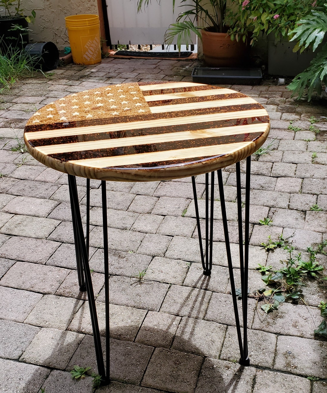 American Flag Table Etsy