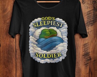 Funny God’s Sleepiest Soldier Sleeping Apu Meme Shirt Ironic Sleepy Frog Tee