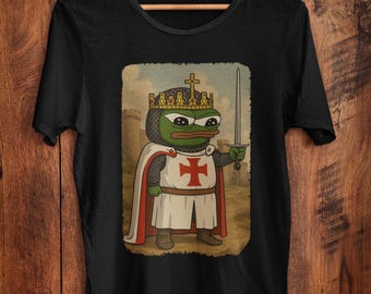 Apu Apustaja Templar Knight Pepe The Frog Crusader Fren Soldier Meme Jerusalem Funny History Meme Internet Culture & Humor Graphic Tees