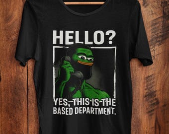 Gigachad Frog Meme Shirt Funny Based Department Aesthetic Ironic Internet Humor Parody Tee Viral Brainrot Masculine Meme Tee