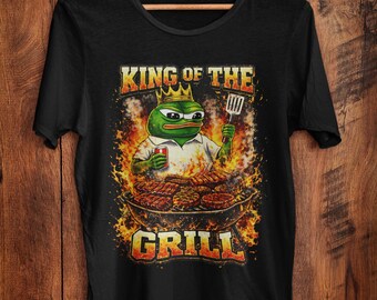 Ironic King of the Grill Shirt BBQ Apu Grilling Meme Tee