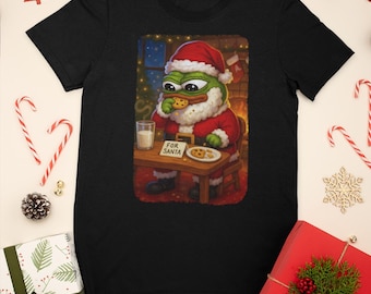 Cute Apu Santa Christmas Meme Shirt Funny Holiday Cozy Frog Tee