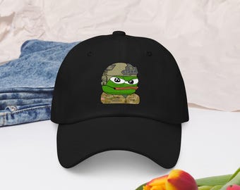 Apu Apustaja Baseball Cap Meme Pepe Frog Soldier Army Funny Dad Hat Military Memes