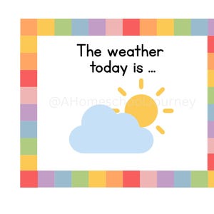 Che tempo fa oggi / Tabella meteorologica stampabile per bambini piccoli e in età prescolare / Supporto visivo per il Circle Time / Ritaglia e plastifica a casa