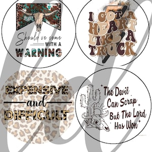 Country cardstock downloads, cardstock image for freshies, digital cardstock, freshie cardstock, car coaster images, Cowgirl cardstock
