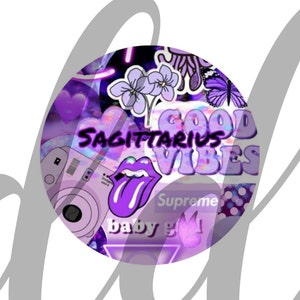 Astrology cardstock downloads, cardstock image for freshies, digital cardstock, freshie cardstock, car coaster images, Sagittarius cardstock