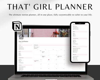That Girl Notion Planner | All-in-One Life Dashboard (Digital Download)
