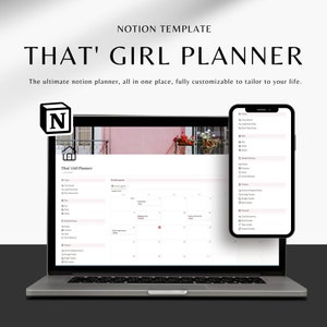 Personal Planner Notion Template | That Girl | All In One Notion Template | Notion Planner | Notion Editable Template | That Girl Template